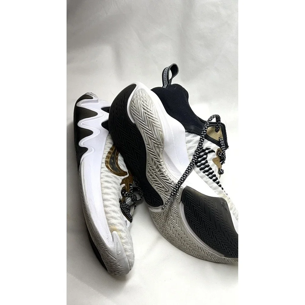 Nike Giannis Immortality Men's Basketball Sneakers White Gold Black Mesh Low Top